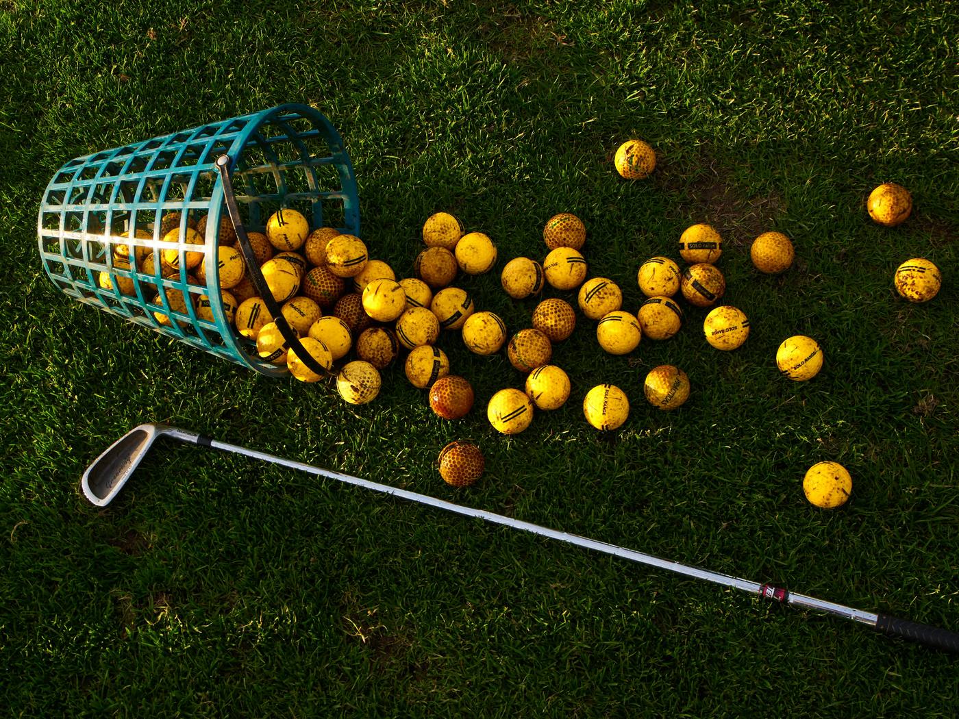 Golf simulator in action
